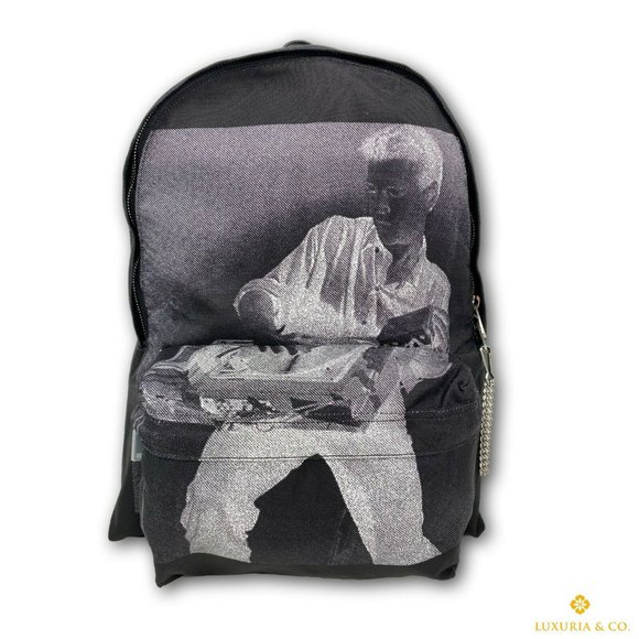 New Authentic Celine Medium Backpack Nylon Christian Marclay Phonoguitar - Picture 1 of 13